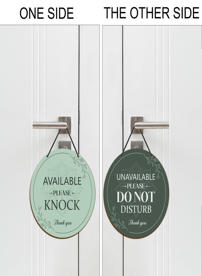 Shejdgart Do Not Disturb Door Hanger Sign - Green Available Please Knock Door Signs Front Doors Hanger PVC Hanging Plaque for Office Home Business Session Treatment Office Clinic Meeting Decor - Image 3